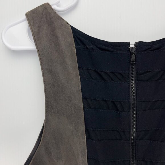 ALICE + OLIVIA Leather Lambskin Evening Cocktail Sheat Pencil Designer Dress s 8 - Picture 8 of 10